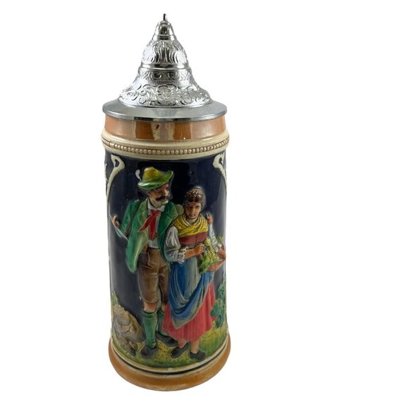 Thewalt DBGM Western Germany Beer Stein Stoneware Relief Mug - Picture 6 of 12